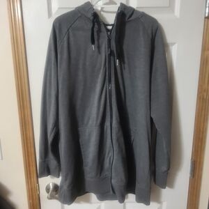 Nola 2X Full-Zip Hooded Sweatshirt - Gray